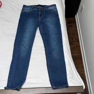 Dex Women's Skinny Jeans in Dark Blue Wash